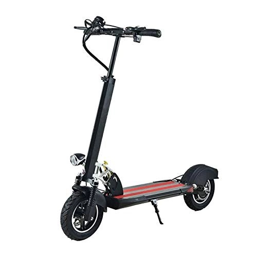 Electric Scooter : FUJGYLGL Electric Scooter / Electric Bicycle, Folding Aviation Aluminum Body, 10 Inch 48V / 500W / 12AH, 45 Km / h Speed ​​and 60 Km Range, Adult E-Scooter