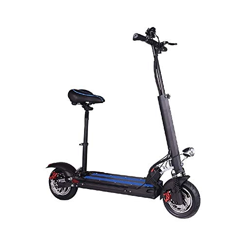 Electric Scooter : FUJGYLGL Foldable Electric Scooter, 350W Power 10 Inch with LCD Display 36V / 15ah Rechargeable Battery Maximum Speed 30km / H Disc Brake System with Seat