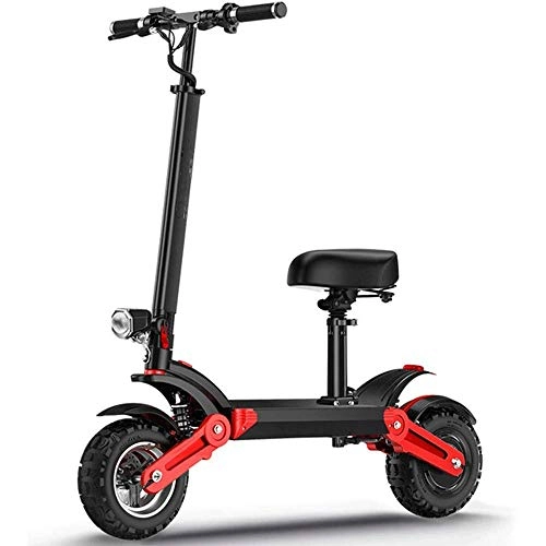 Electric Scooter : FUJGYLGL Foldable Electric Scooter For Adult - 500W Motor and LCD Display, Scooter with Detachable Seat Maximum Speed 45KM / H 12 Inch Tires E Scooter