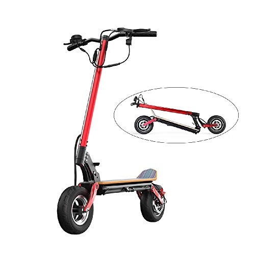 Electric Scooter : FUJGYLGL Foldable Electric Scooter, Rechargeable 48V / 500W High-power Motor with LCD Display Maximum Speed Is 20km / H Suitable for Adults / Teens