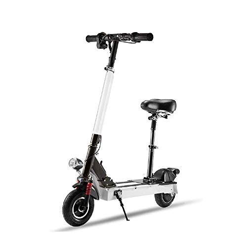 Electric Scooter : FUJGYLGL Folding Electric Scooter, 350W Motor, 35 Km / H, 8-inch Solid Rubber Tire, Double Shock-absorbing Mini Scooter