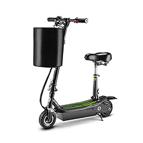 Electric Scooter : FUJGYLGL Folding Electric Scooter, 350w Motor with Adjustable T-bar with Lithium-ion Battery Top Speed 25km / H Commuter Scooter (Color : Green)
