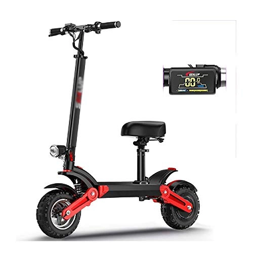 Electric Scooter : FUJGYLGL Folding Electric Scooter, 48V500W Motor 3 Speed Adjustment 12 Inch Per Hour Off-road Vacuum Tire with LED Smart Dashboard