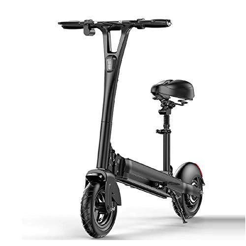 Electric Scooter : FUJGYLGL Folding Electric Scooter, Dual Disc Brake LCD Display LED Headlight Stepless Speed Changing 11 Inch Off-road Vacuum Tire Adult Scooter