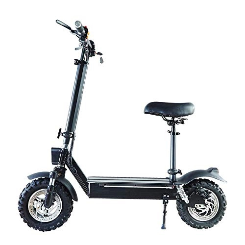 Electric Scooter : FUJGYLGL Portable Electric Scooter, Hydraulic Shock Absorber Intelligent Control System, Double Shock-absorbing Off-road Tire Individual Scooter