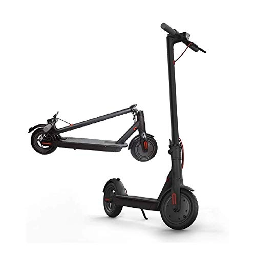 Electric Scooter : FUJGYLGL Portable Electric Scooter with Top Speed of 25 Km / H, 8.5-inch Pneumatic Tires Dual Safety Brakes 3 Seconds Folding and Long Battery Life