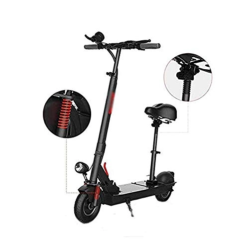 Electric Scooter : FUJGYLGL Portable Folding Electric Scooter, 350W Motor Power, 8-inch Solid Rubber Tires Suitable for Adult and Youth Commuter Scooters