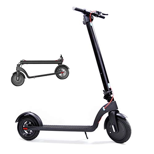 Electric Scooter : H-CAR QW Electric Scooter for Adult, 250W High Power Smart E-Scooter, with LED Display, Max Speed 25KM / H, 15km Long-Range Battery, 10 Inch Folding Electric Scooter, Load to 100Kg Max XX