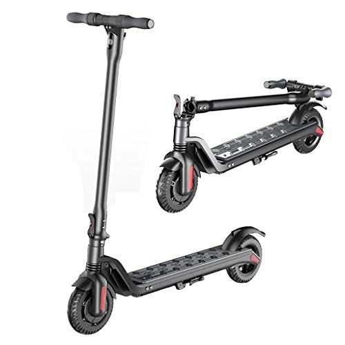 Electric Scooter : H-CAR QW Electric Scooters Adult, with LED Light and Collapsible Handlebars Display, 350w High Power Motors, 20km Long Range, Easy to Carry Light Weight, Supports 120kg Weight OH