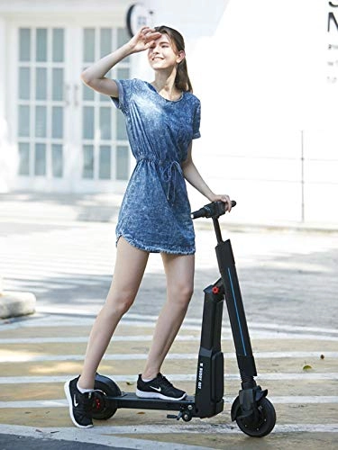 Electric Scooter : Helmets Electric Scooter Foldable Two Riding Modes, Endurance 20km, Speed 25km / h, Bluetooth With Mobile Phone, Load 120kg, LED Meter Folding E Scooter For Adult