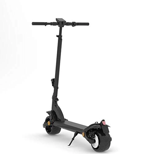 Electric Scooter : Helmets Electric Scooter, Folding E Scooter For Adult, 48V 500W Motor, 10 Inch Solid Wide Tire, Double Disc Brake, LCD Display, Maximum Load 120kg, Double Front LED Light Warning Taillight