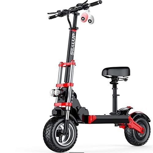 Electric Scooter : Helmets Electric Scooter, Folding E Scooter For Adult, 500W Motor, 3 Speed Modes, Endurance 150KM, Color Screen LCD Instrument, Air Hydraulic Shock Absorption, Anti-theft Function