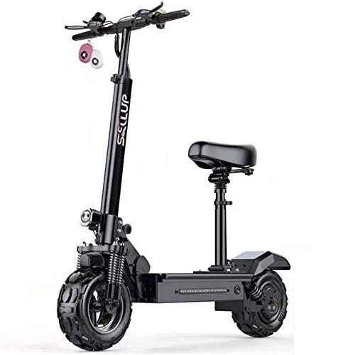 Electric Scooter : Helmets Electric Scooter, Folding E Scooter For Adult, 500W Motor, 3 Speed Modes, LCD Display, Maximum Load 150kg, 8-fold Shock Absorption, Endurance 150KM, Support Mobile APP Query