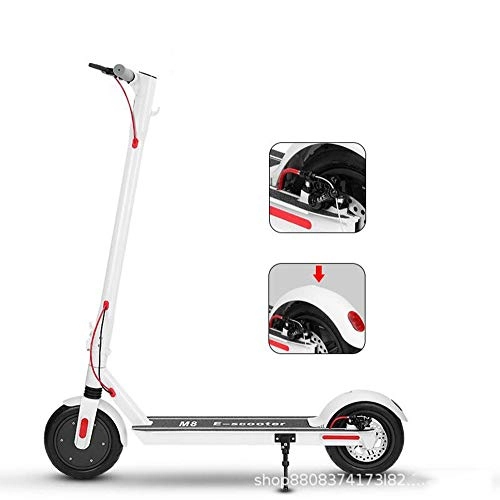Electric Scooter : Helmets Electric Scooter For Adult Folding E Scooter For Adult 35km Long-distance Battery, 350W Motor, 8.5-inch Shock-absorbing Pneumatic Tire, With LED Light And Electronic Handbrake