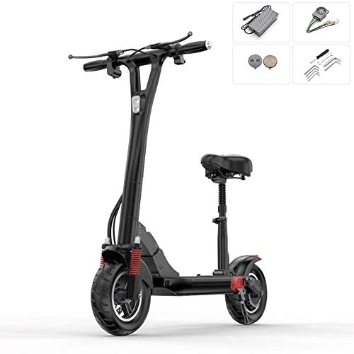Electric Scooter : Helmets Electric Scooter For Adult Folding E Scooter For Adult 500W Power, 70km Endurance, Maximum Load 200kg, Aviation Aluminum Alloy Frame, Electronic Brake + Front And Rear Disc Brakes
