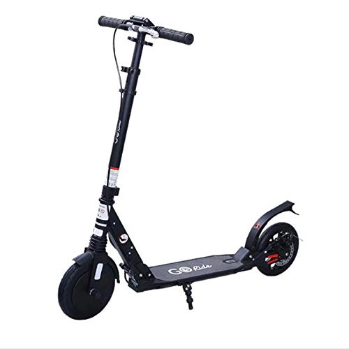 Electric Scooter : Helmets Electric Scooter, Max 20 Km Long Range Battery, Load 120KG, 15 Km / h, 8 InchesPU Tires, Rear Disc Brake, Aluminum Alloy Frame Kick Scooter