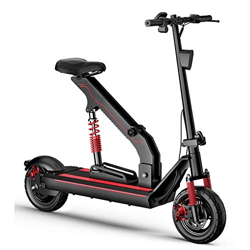 Electric Scooter : Helmets Foldable Electric Scooter 400W Motor, Three Speed Modes, Top Speed 35km / h, Endurance 120km, Dual Disc Brakes, 200kg Load, 10-inch Explosion-proof Tires