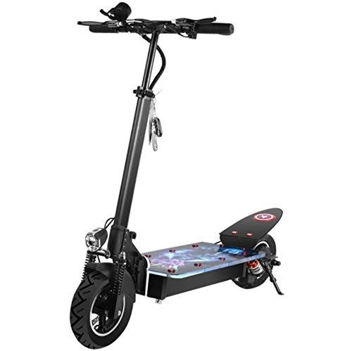 Electric Scooter : Helmets Folding Electric Scooter 500W Motor LCD Display Screen 3 Speed Modes 10 Inches Explosion-proof Tire Maximum Endurance 150km Long Range Adults Scooter With LED Light