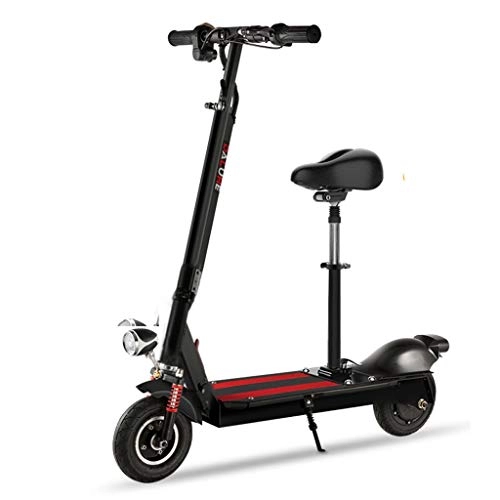 Electric Scooter : HiJsport Electric Scooter-Lightweight, Foldable & Easy Carry, Hight-Adjustable, Two-Wheeled Mini Electric Scooter For Teenagers And Adults (Color : Black)