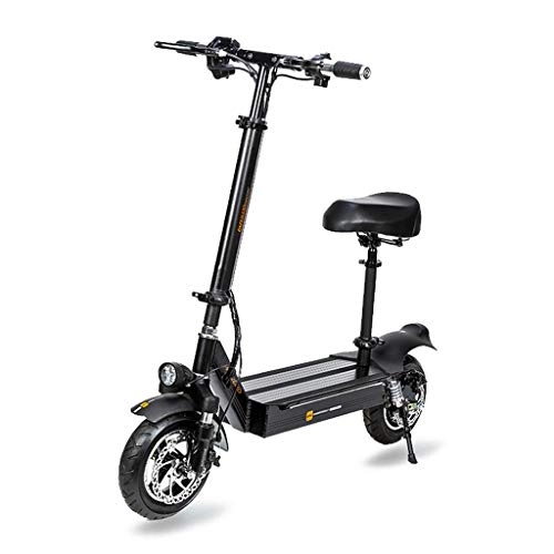 Electric Scooter : HiJsport Foldable & Adjustable Electric Scooter ，Electronic Kick Scooter Vehicle With Lithium Battery USB Display LED Lights On Table For Adult