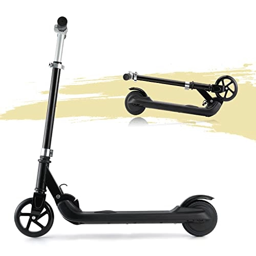 Electric Scooter : HST Q3 Kids Electric Scooter 4 to 12 Years, Motor 100W Scooter Kickscooter Folding up to 6 KM / H, 5" Wheels (Black)