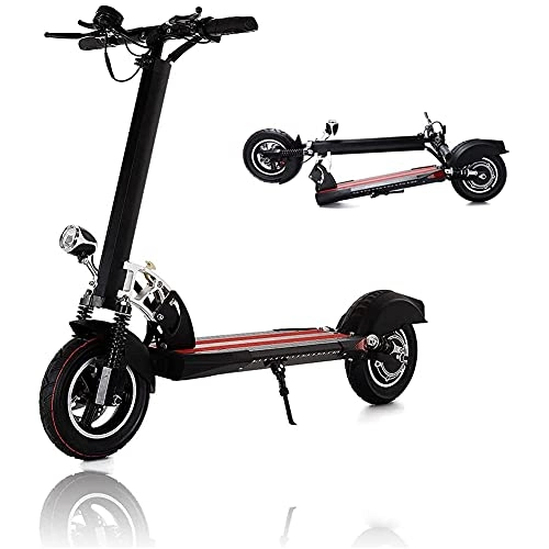 Electric Scooter : J&LILI Collapsible Electric Scooter, Portable 10-Inch Scooter for Adults, 350 W Engine, Maximum Speed 50 Km / H, Maximum Load, 120 Kg Long-Distance Battery, 36V15.6A