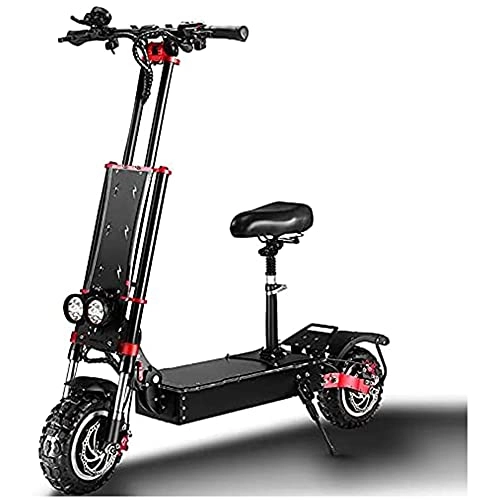Electric Scooter : J&LILI Offroad Electric Roller Fast E-Scooter Adult 5600W Double Motor 11"Vacuum Tire Hydraulic Disc Brake 85 Km / H Bearing Weight 400 Kg High Performance Lithium Battery, 42Ah / 130KM