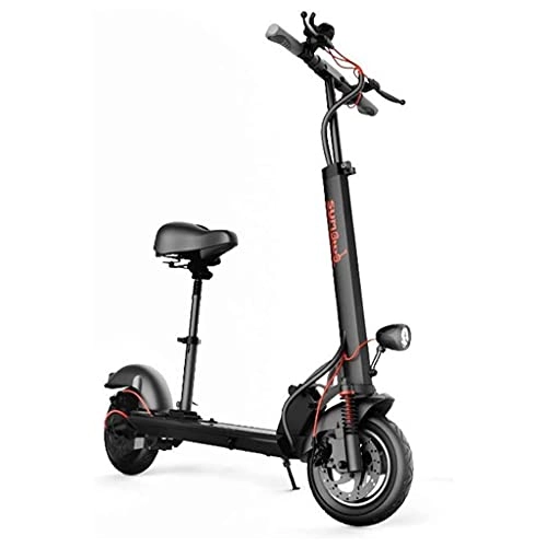 Electric Scooter : J&LILI Roller Electric Bicycles Electric Scooter Collapsible Electric Scooter for Adults 36V Mini Small Lithium Battery Portable Mopedbatterite Life 30-60 Km USB Accompanying Charge, Black, 40~50Km