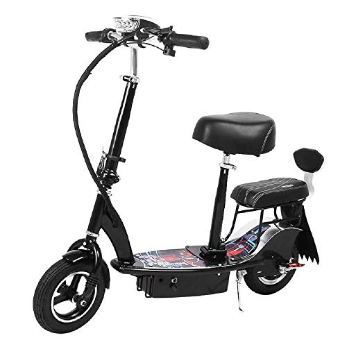 Electric Scooter : J&Z Adult Double Electric Scooter, Mini Small Folding Parent-Child Scooter, 120Kg Load Maximum Speed 35Km / H for Work, Travel And Outdoor Activities, Black