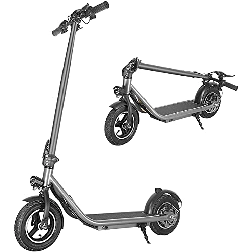 Electric Scooter : J&Z Electric Scooter for Teens Adults 350W Powerful Motor Max Speed 25 Kph 36V 7.8Ah Battery 10-Inch Pneumatic Tire Up To 30Km Long-Range Folding E-Scooter