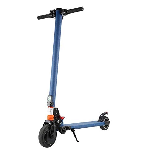 Electric Scooter : J&Z Foldable Electric Scooter for Adult Lightweight Electric Scooters, The Top Speed Is 20Km / H Maximum Load 100Kg LCD Display for Outdoor, 30~40KM, Blue