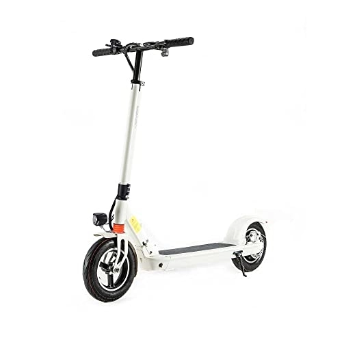 Electric Scooter : JOYOR Electric Scooter Autonomy 40-50 km Electric Scooters Adults 3 Speed Levels X5S Model (White Scooter)