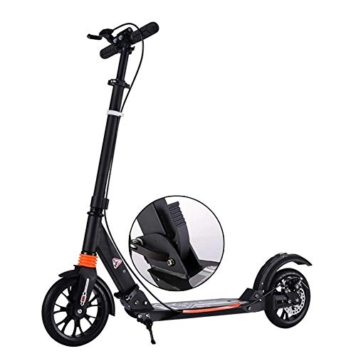 Electric Scooter : JSZHBC Unisex Adult Kick Scooters with Disc Brakes, Foldable Commuter Scooters with Big Wheels, Birthday Gifts for Women / Men / Teens / Kids, Up to 150kg, Non-Electric Portable