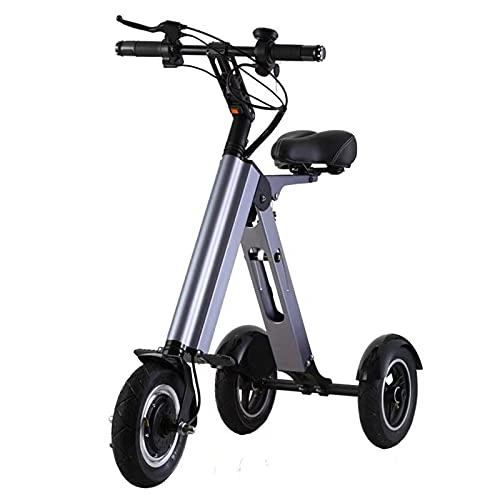 Electric Scooter : JTYX Electric Scooter 3 Wheels for Adult Folding Commute Scooter with Seat LED Taillight 3 Speeds Modes 250W Motors LCD Display 10 Inch Tire Mobility Scooter for Seniors