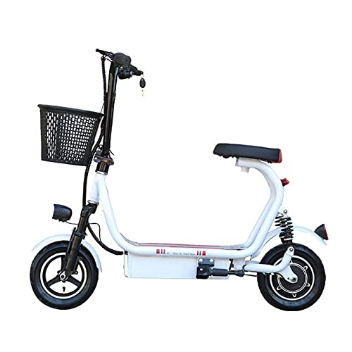 Electric Scooter : JTYX Folding Commuter Electric Scooter for Adults Up To 35KM / H Rear Wheel Drive 280W Brushless Hub Motor Lightweight Aluminum Frame Anti-Rattle System