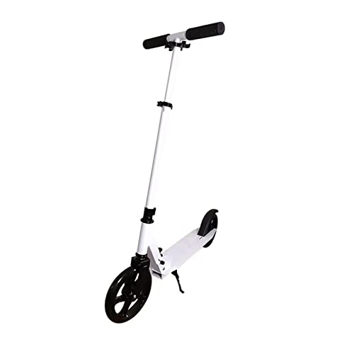 Electric Scooter : JUSTWEIXING Two-wheeled Scooter Is Suitable For Beginners To Load Electric Scooters For Adults Kick scooter (Color : White)