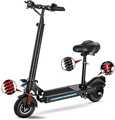 Electric Scooter : L&WB Electric Scooter for Adults And Adolescents, USB Charging, App, Anti-Theft, Cruise Control, No Power To Push, with 8-Inch Solid Rubber Tires E-Scooter, 100km