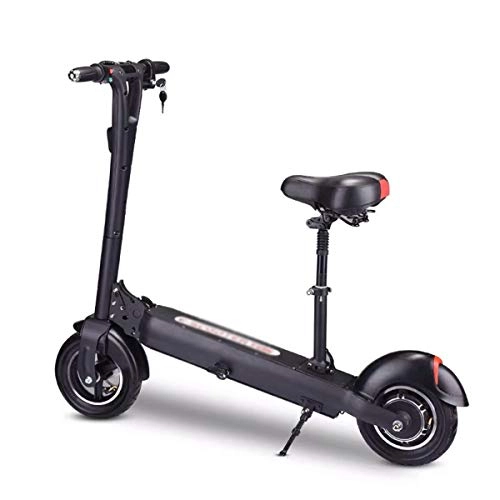 Electric Scooter : LJP Electric Scooter Black 40 Km / h Max Speed 36V 8 AH Battery Electric E Scooter Ride Foldable 10" Tires Portable Gift For Adults
