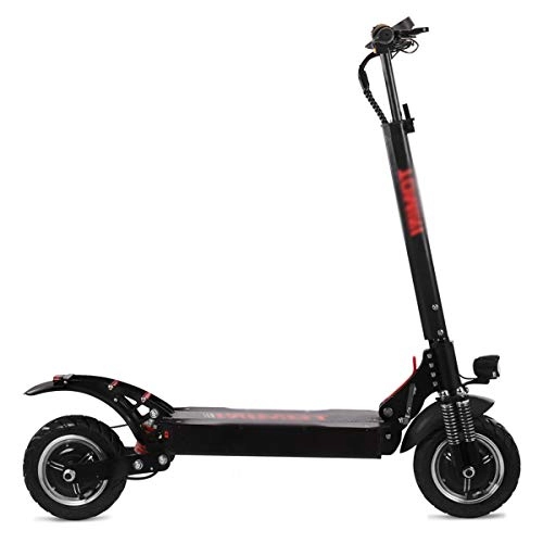 Electric Scooter : LJP Electric Scooter Portable Folding 75km / h Max Speed Dual 1300w Motors E-scooter Up To 70KM Range Black Adults 10 Inch Tires