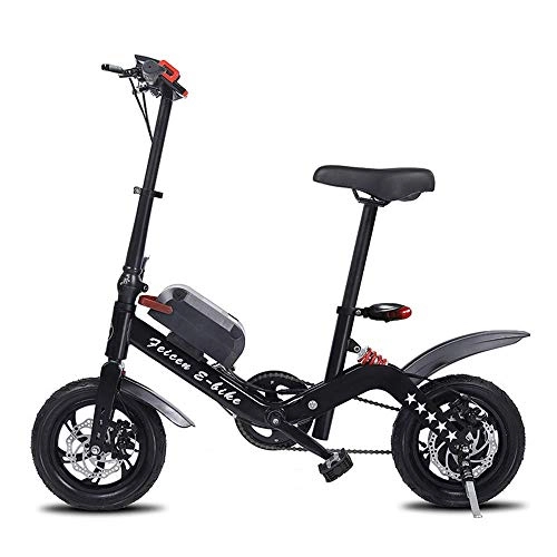 Electric Scooter : LUO Electric Scooter，Mini Folding Electric Bicycle, Electric Moped, Adult Lithium Battery Electric Scooter