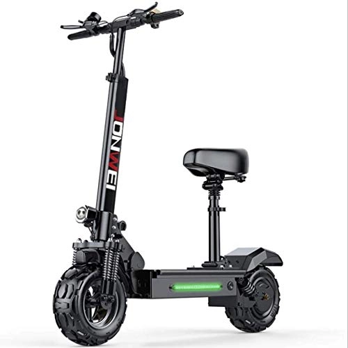 Electric Scooter : LUO Scooter, Adults Folding Offroad Electric Scooter, 500W 48V, LCD Display / 1-3 Gears Adjustment Mode / Burglar Alarm GPS Positioning, Continuous Mileage: 100-120 Km