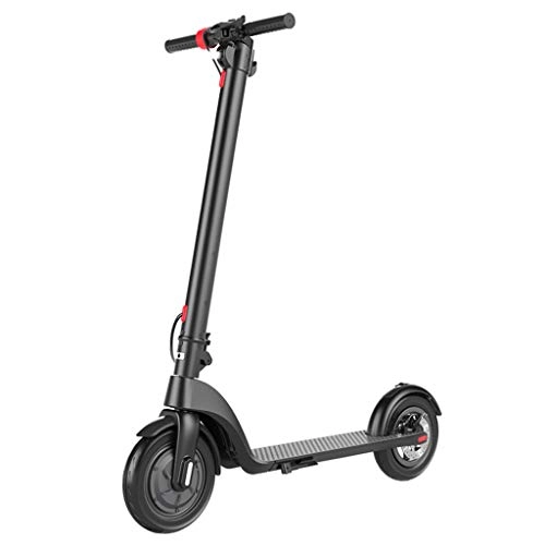 Electric Scooter : Lxn Black Foldable Electric Scooter, 15km Range, Rear Suspension and 25 km / h Max Speed, Aluminum alloy frame