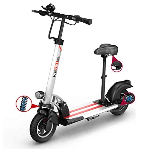 Electric Scooter : MYYINGELE Portable Electric Scooter, Folding E Scooter for Adult, 500W Motor, 3 Speed Modes, LCD Display, Maximum Load 200kg, Dual Brake, Front LED Light Warning Taillight Adult, B
