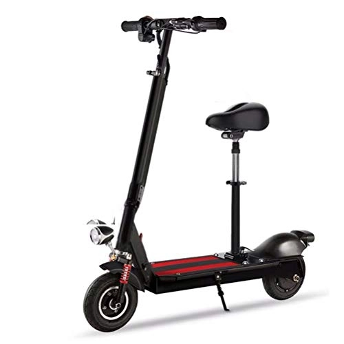 Electric Scooter : MYYINGELE Portable Electric Scooters 8 Inch Folding Scooter with Seat 350W Double Motor with Lithium Battery Adult, A