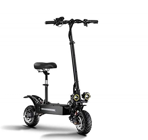 Electric Scooter : N\A ZGGYAElectric Scooter Adult, Oil Brake + EBAS Electronic Brake, Foldable Electric Scooter Adult Scooter, 11 Inch 60V Dual Drive High Speed Off-road High Power