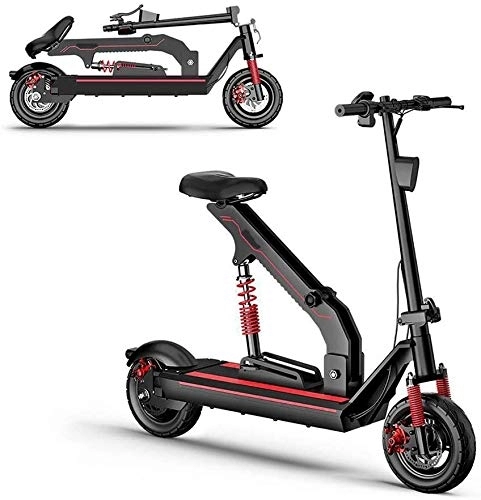 Electric Scooter : NA Foldable Electric Scooter 500W, 10-inch Run-flat Tires, 30A Lithium Battery, Simple Shock Absorption Design, Adult Scooters For Car Trunk Electric Scooter Adult