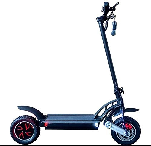 Electric Scooter : NA ZGGYA Electric Scooters, High-density Battery Pack, Lithium Battery, 3-speed Transmission Assist, Foldable Front Rear Double Shock Absorption Electric Scooter Adult, Riding More Comfortable
