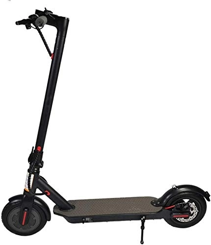 Electric Scooter : QPWZ Portable Folding Commuting Scooter Offroad Electric Scooter Up To 25 Km / H With 8.5 Inch Solid Rubber Tires 350W Motor Lcd Display Screen Adults Super Gifts (Black)