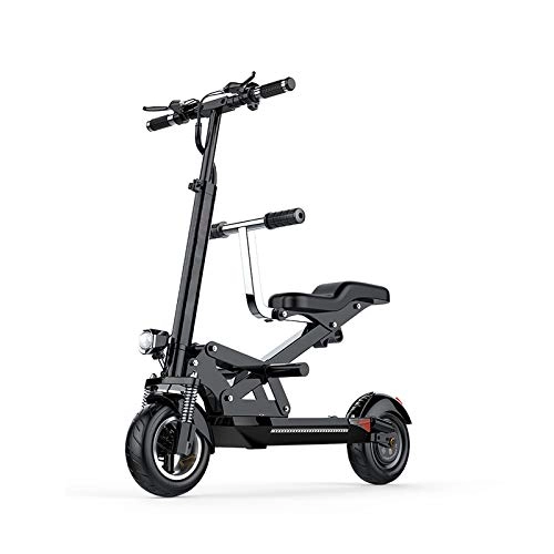 Electric Scooter : QXFJ Foldable Electric Scooter, Electric Scooter Adult Maximum Speed 25km / H Explosion-Proof Tubeless Tires Maximum Load 200kg 150KM Long Distance 48V / 10AH 5h Fast Charging 4M Brake
