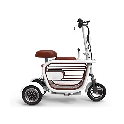 Electric Scooter : QXFJ Foldable Electric Scooter, Maximum Speed 20km / H 3-Wheel Design Maximum Endurance 70km With Extra Large Storage Basket Foldable Commuter Scooter Maximum Load 280kg